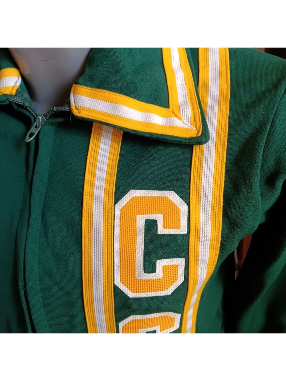 Vintage Medium Track Jacket Men's 1970's Colorado State CSU Zip-Up Spanjan USA